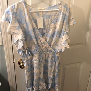 H&M romper baby blue 10